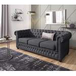 Chesterfieldsofa von home affaire, in der Farbe Schwarz, andere Perspektive, Vorschaubild