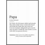 Definition Papa der Marke My Fam Poster I Individuelle Familienposter