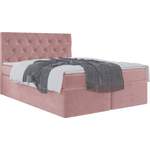 Boxspringbett von WFL GROUP, in der Farbe Rosa, andere Perspektive, Vorschaubild