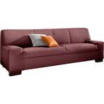 2/3-Sitzer Sofa von DOMO collection, in der Farbe Rot, aus Kunstleder, andere Perspektive, Vorschaubild