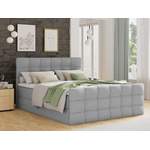 Boxspringbett von Sofnet, in der Farbe Grau, aus Webstoff, andere Perspektive, Vorschaubild