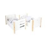 Kinderhochbett von small foot®, in der Farbe Weiss, aus Holz, andere Perspektive, Vorschaubild