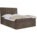 Boxspringbett von WFL GROUP, in der Farbe Braun, andere Perspektive, Vorschaubild