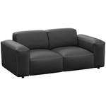 2/3-Sitzer Sofa von FLEXLUX, in der Farbe Schwarz, aus Echtleder, andere Perspektive, Vorschaubild