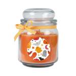 Kerze von HS Candle, in der Farbe Orange, aus Wachs, andere Perspektive, Vorschaubild