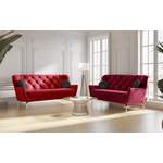 Sofagarnitur von sit&more, in der Farbe Rot, aus Teilmassiv, andere Perspektive, Vorschaubild