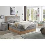 Boxspringbett von ED EXCITING DESIGN, in der Farbe Grau, aus Federn, andere Perspektive, Vorschaubild