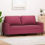 2/3-Sitzer Sofa von vidaXL, in der Farbe Rot, aus Samt, Vorschaubild