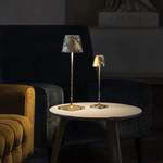 Beistelltischlampe von Zafferano, in der Farbe Gold, andere Perspektive, Vorschaubild