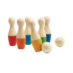 Holz-Bowlingset REGENBOGEN der Marke Plan Toys