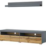 Lowboard von Helvetia, in der Farbe Grau, aus Holzwerkstoff, andere Perspektive, Vorschaubild
