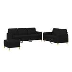 2/3-Sitzer Sofa von vidaXL, in der Farbe Schwarz, aus Sperrholz, andere Perspektive, Vorschaubild
