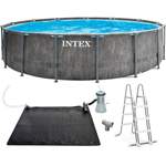 Schwimmbecken von Intex, in der Farbe Grau, aus Stahl, andere Perspektive, Vorschaubild