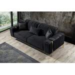 2/3-Sitzer Sofa von Villa Möbel, in der Farbe Schwarz, aus Metall, andere Perspektive, Vorschaubild