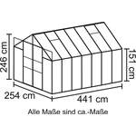 Gewächshaus von Vitavia, in der Farbe Schwarz, aus Pulverbeschichtet, andere Perspektive, Vorschaubild