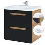 Waschbeckenunterschrank von LOMADOX, in der Farbe Schwarz, aus Spanplatte, andere Perspektive, Vorschaubild