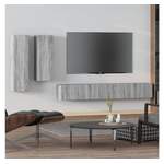 TV-Wand von furnicato, in der Farbe Grau, aus Holzwerkstoff, andere Perspektive, Vorschaubild