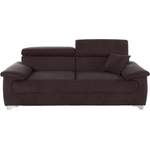 2/3-Sitzer Sofa von DOMO collection, in der Farbe Braun, aus Polyester, andere Perspektive, Vorschaubild