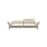 2/3-Sitzer Sofa von FLEXLUX, in der Farbe Weiss, aus Echtleder, andere Perspektive, Vorschaubild