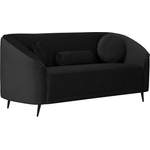 2/3-Sitzer Sofa von Leonique, in der Farbe Schwarz, aus Bouclé, andere Perspektive, Vorschaubild