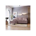 Ecksofa von Stylefy, in der Farbe Rosa, andere Perspektive, Vorschaubild