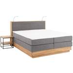 Boxspringbett von home affaire, in der Farbe Grau, aus Massiver, andere Perspektive, Vorschaubild