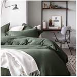 Bettwäsche-Garnitur von Sandiik, in der Farbe Grün, aus Baumwolle, andere Perspektive, Vorschaubild