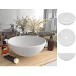 Waschbecke von VIDAXL, in der Farbe Weiss, aus Keramik, andere Perspektive, Vorschaubild