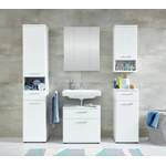Waschbeckenunterschrank von welltime, in der Farbe Weiss, andere Perspektive, Vorschaubild
