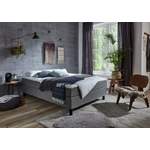 Boxspringbett von ATLANTIC home collection, in der Farbe Grau, aus Strukturstoff, andere Perspektive, Vorschaubild