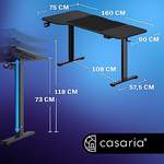 Schreibtisch von Casaria®, aus Spanplatte, andere Perspektive, Vorschaubild