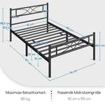 Yaheetech Metallbett, der Marke Yaheetech