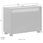 Waschbeckenunterschrank von Schildmeyer, in der Farbe Grau, aus Holzwerkstoff, andere Perspektive, Vorschaubild