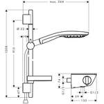 Duscharmatur von Hansgrohe, in der Farbe Weiss, andere Perspektive, Vorschaubild