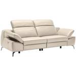 2/3-Sitzer Sofa von Celina Home, in der Farbe Beige, aus Leder, andere Perspektive, Vorschaubild