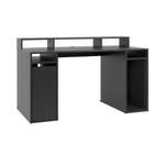 Computertisch von Finori, in der Farbe Schwarz, aus Holzwerkstoff, andere Perspektive, Vorschaubild