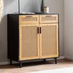 Sideboard von FineBuy, in der Farbe Schwarz, aus Polyrattan, andere Perspektive, Vorschaubild