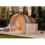Sauna-Kabine von FinnTherm, in der Farbe Braun, andere Perspektive, Vorschaubild