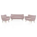 Sofagarnitur von Möbelfreude, in der Farbe Rosa, aus Strukturstoff, andere Perspektive, Vorschaubild