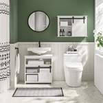 Waschbeckenunterschrank von Maisons du Monde, in der Farbe Weiss, aus Metall, andere Perspektive, Vorschaubild