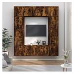 TV-Wand von furnicato, in der Farbe Braun, aus Holzwerkstoff, andere Perspektive, Vorschaubild
