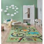 Kinderteppich von the carpet, in der Farbe Grün, andere Perspektive, Vorschaubild