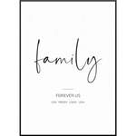 Family Script der Marke My Fam Poster I Individuelle Familienposter