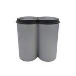 Mülleimer von SPETEBO, in der Farbe Grau, aus Kunststoff, andere Perspektive, Vorschaubild