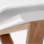 Schreibtisch von 4Home, in der Farbe Weiss, aus Massivholz, andere Perspektive, Vorschaubild