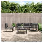 Garten-Lounge-Set von VIDAXL, in der Farbe Grau, aus Rattan, andere Perspektive, Vorschaubild