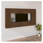 TV-Wand von vidaXL, in der Farbe Braun, aus Holzwerkstoff, andere Perspektive, Vorschaubild