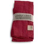 Serviette von Lovely Linen, in der Farbe Rot, aus Leinen, andere Perspektive, Vorschaubild