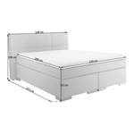 Boxspringbett von Livetastic, in der Farbe Weiss, aus Textil, andere Perspektive, Vorschaubild