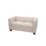 2/3-Sitzer Sofa von MCW, in der Farbe Beige, aus Leder, andere Perspektive, Vorschaubild
